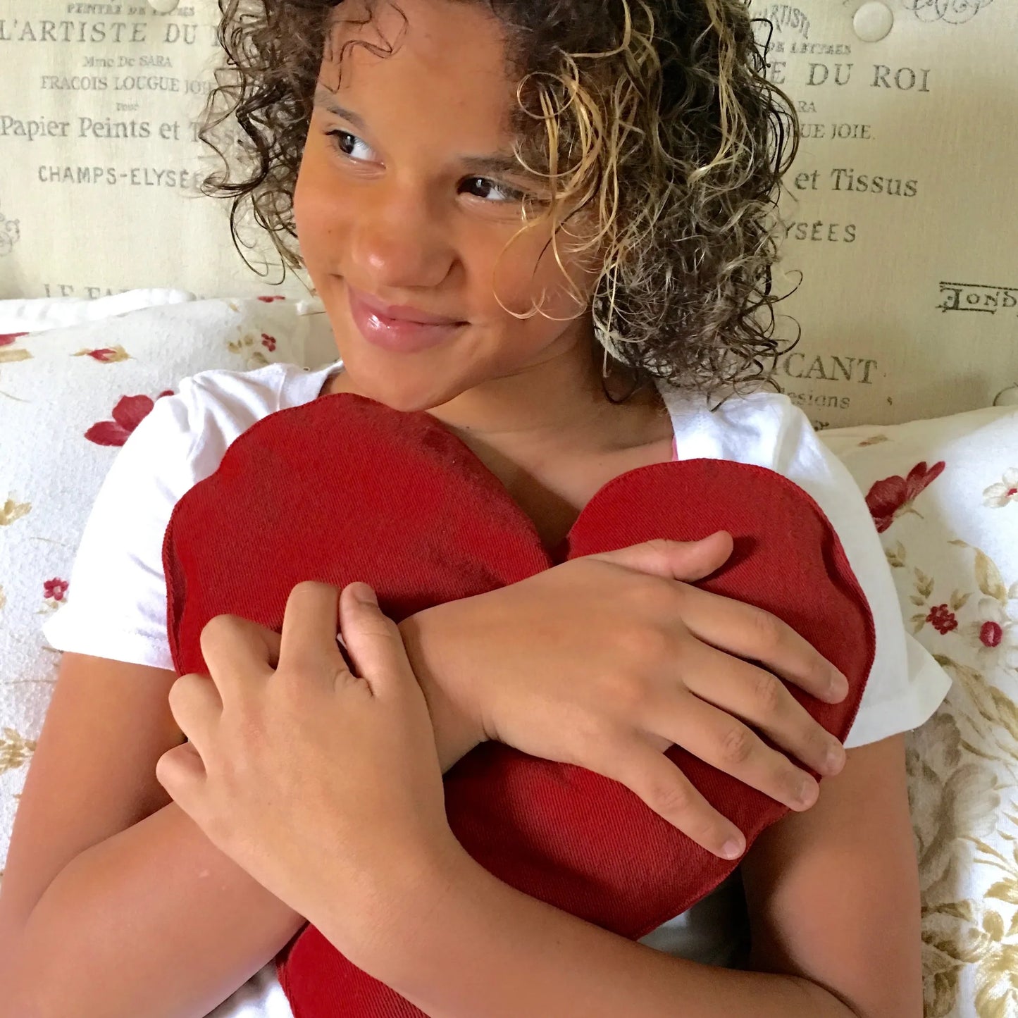 Heart-Shaped Hot Cherry Pillow in pie box