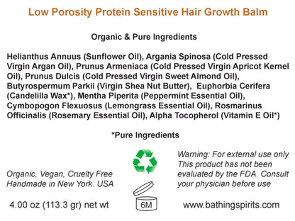 Low Porosity Protein Sensitive Hair Butter Balm