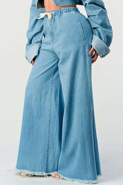 Breezy Blue Denim Palazzos