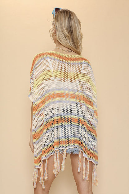 Miss Sparkling Stripe cover up top
