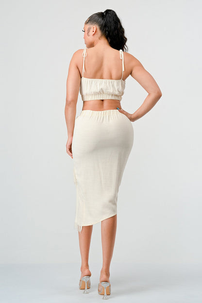 Cream Dream Ruched Set