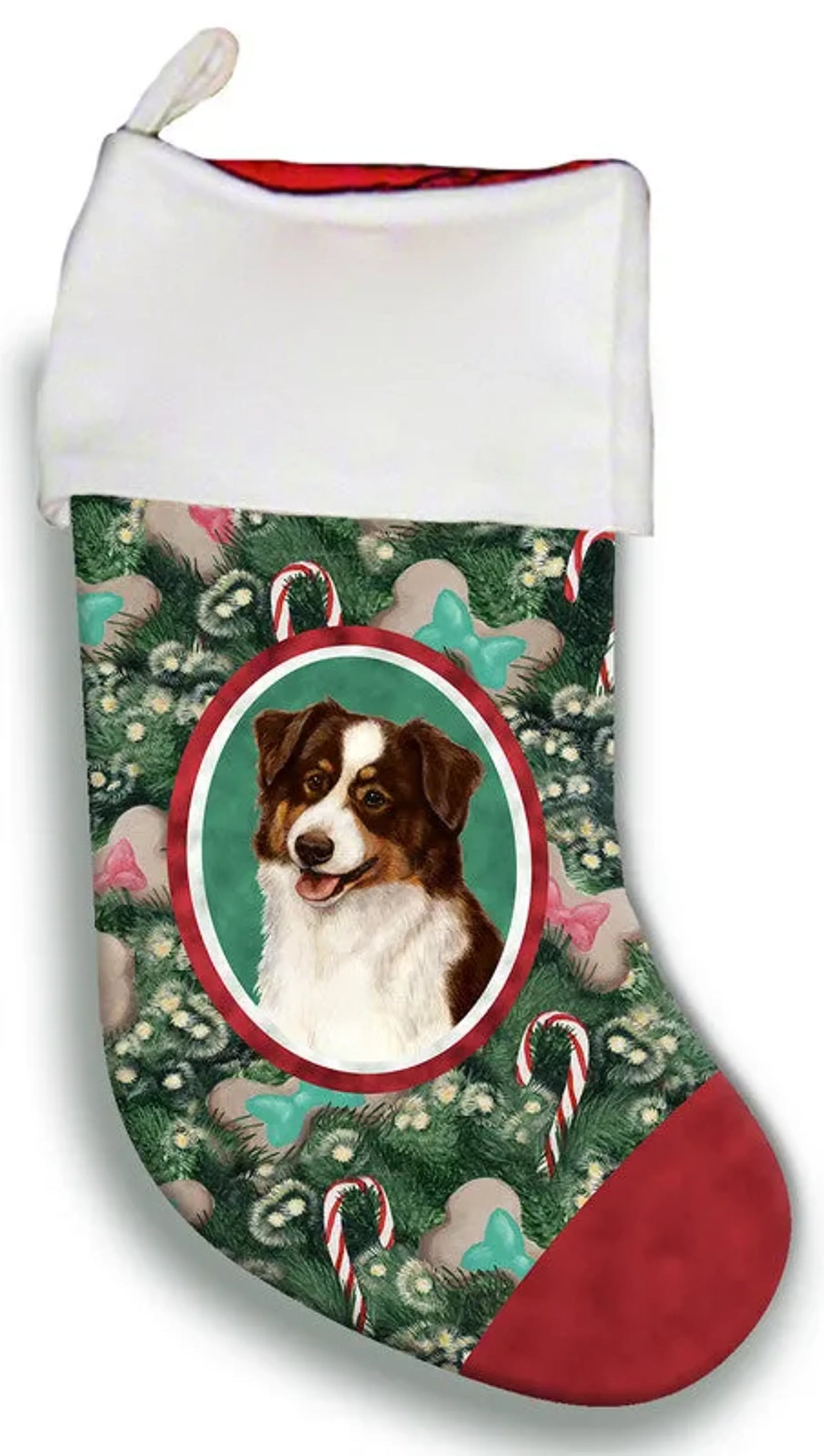 Australian Shepherd Red Tri - Best of Breed Christmas Stocking