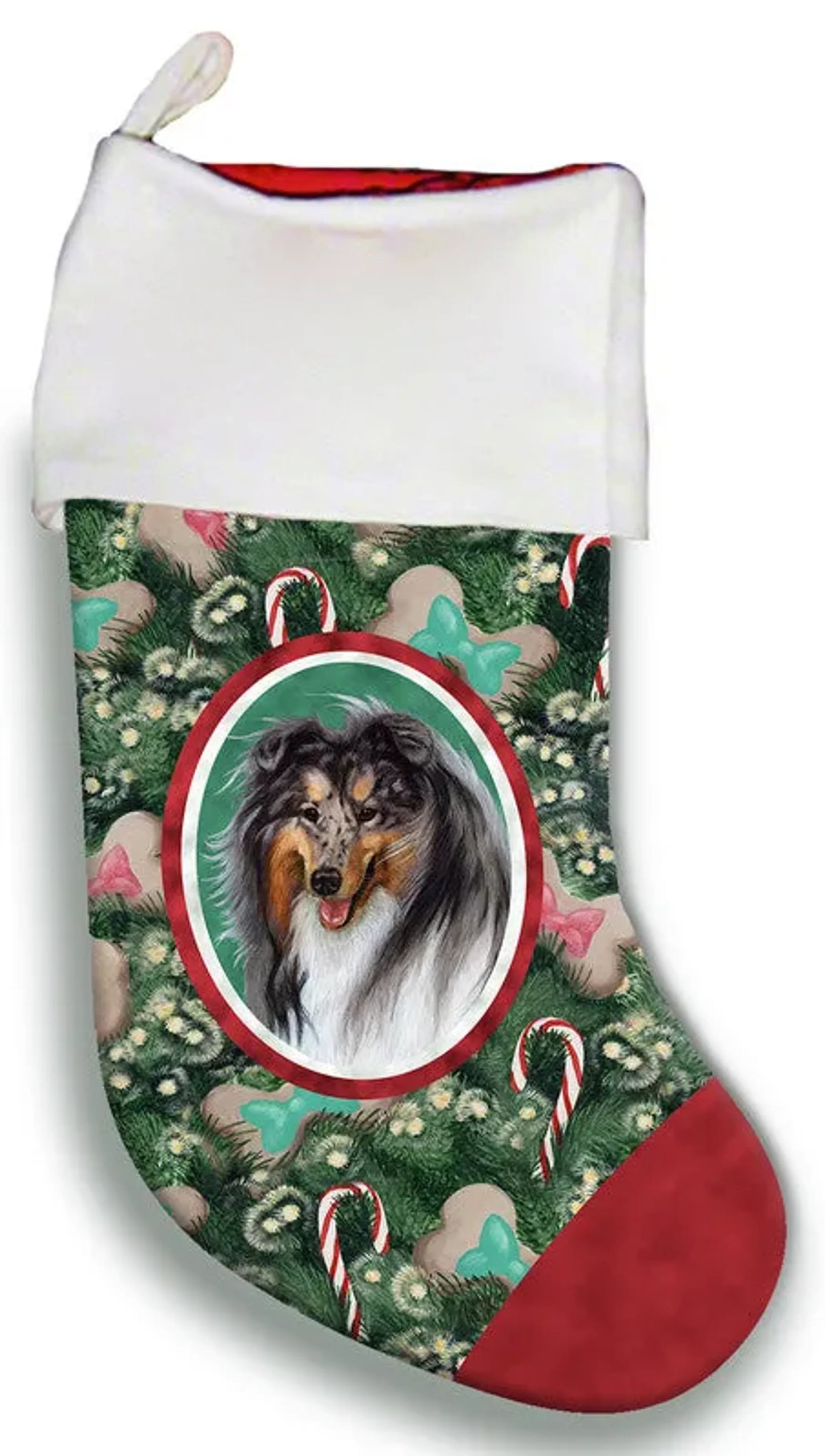 Collie Blue Merle - Best of Breed Christmas Stocking
