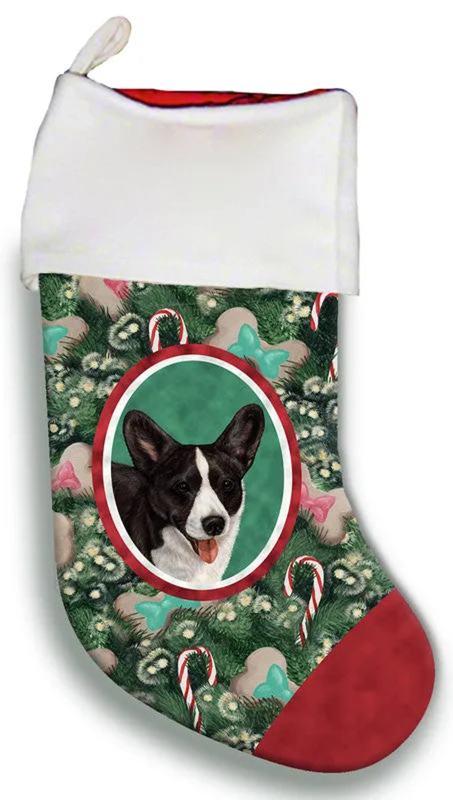 Corgi Cardigan Black Brindle - Best of Breed Christmas Stocking