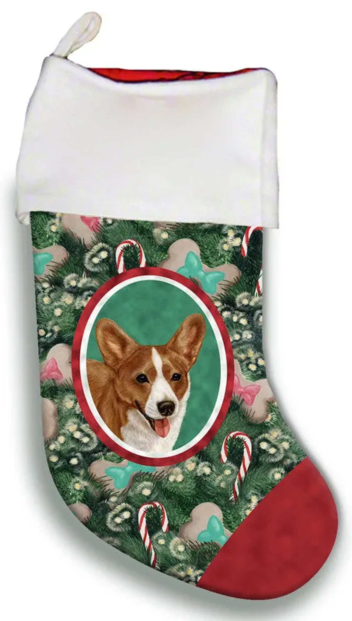 Corgi Cardigan Red/White - Best of Breed Christmas Stocking