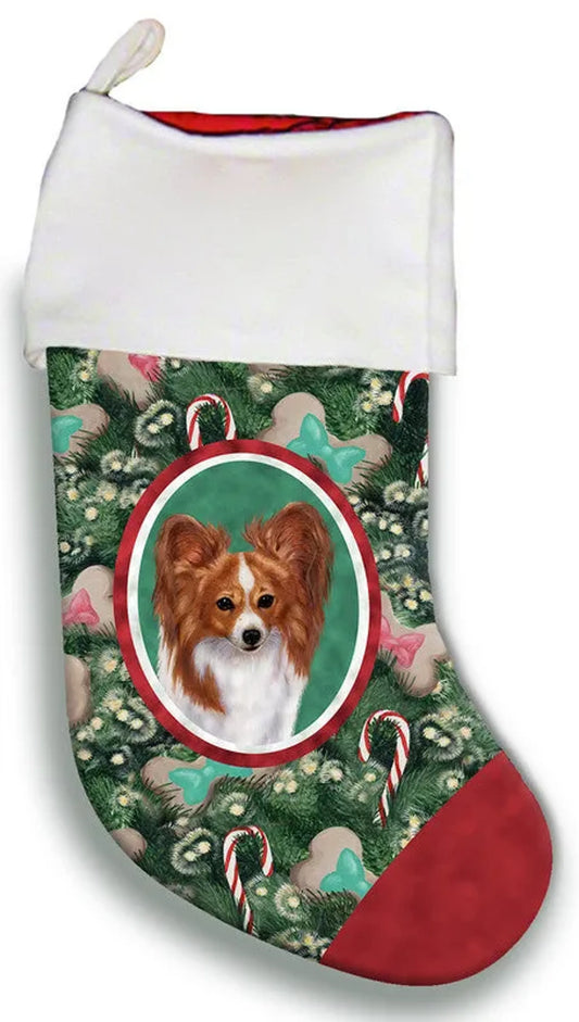 Papillion R/W- Best of Breed Christmas Stocking
