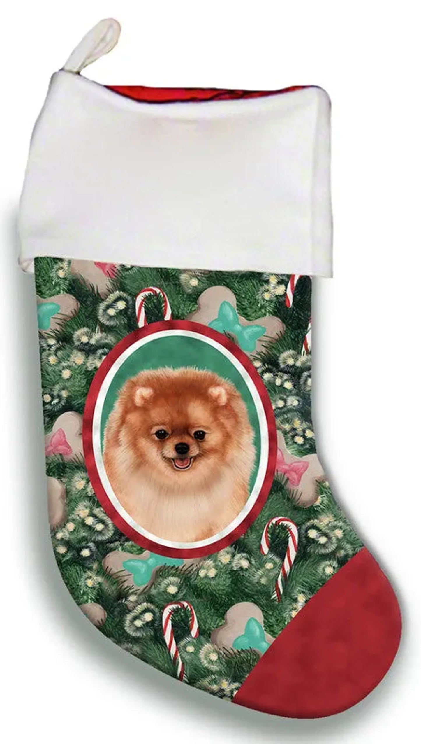 Pomeranian Orange- Best of Breed Christmas Stocking