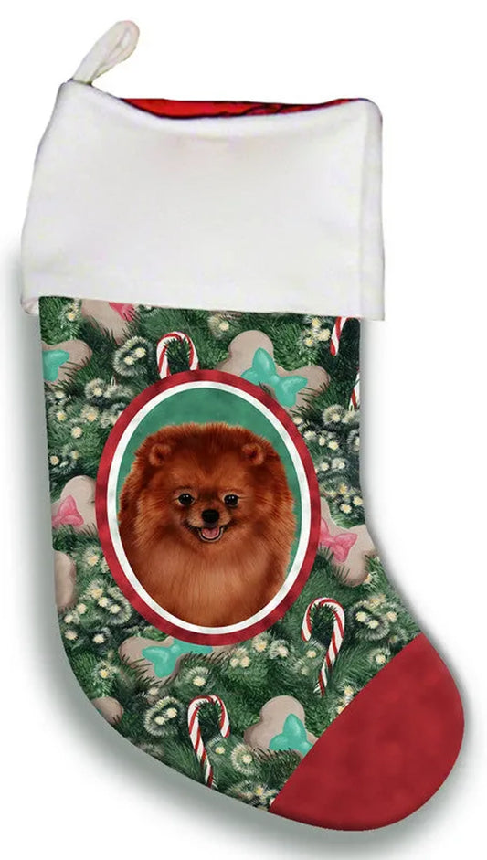 Pomeranian Red- Best of Breed Christmas Stocking