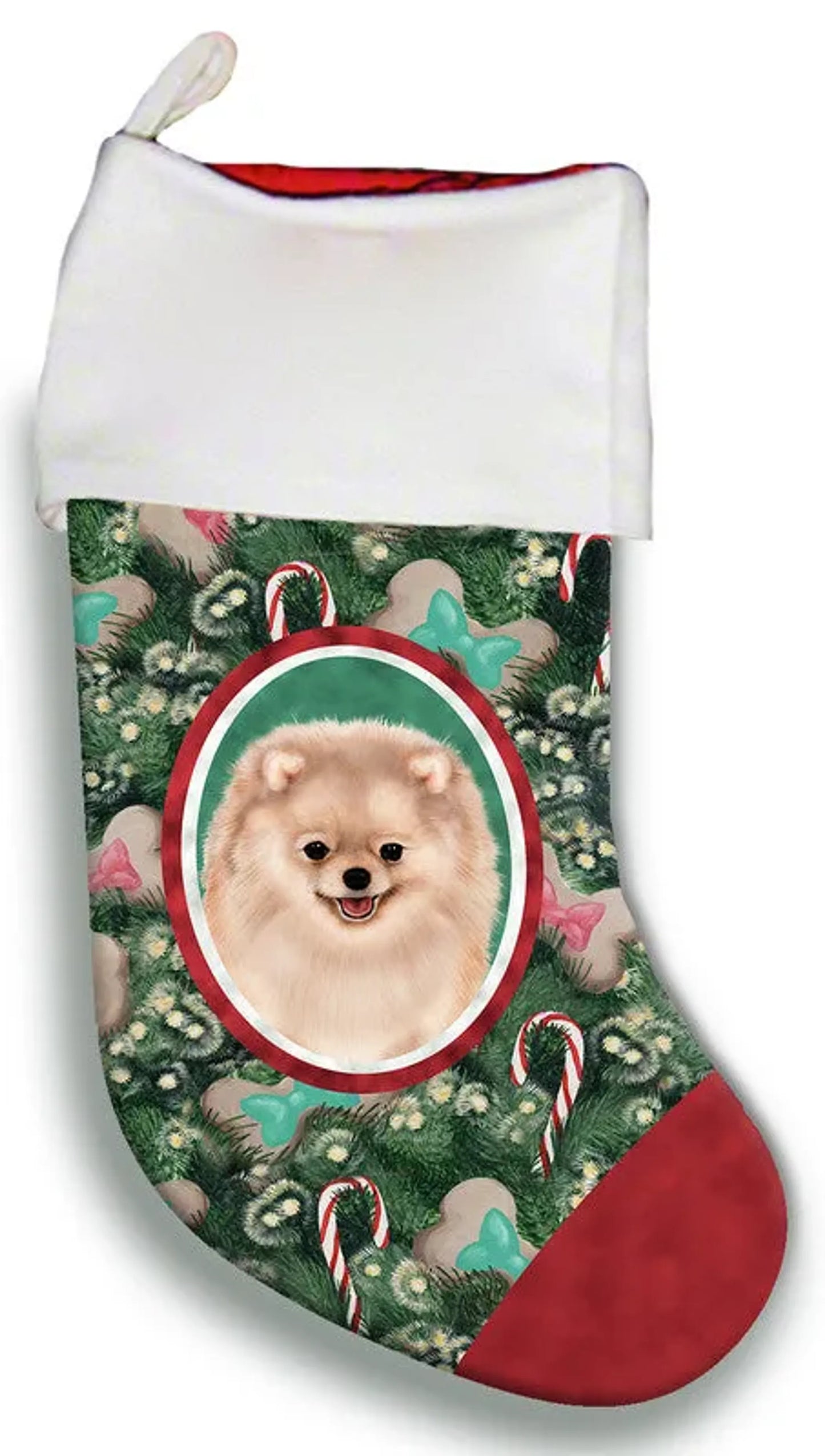 Pomeranian Cream- Best of Breed Christmas Stocking