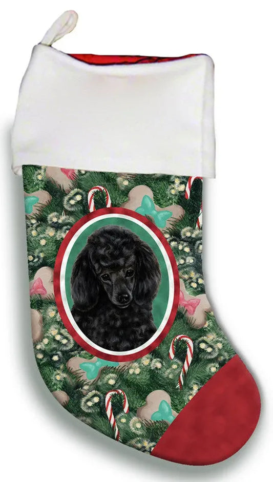 Poodle Black- Best of Breed Christmas Stocking