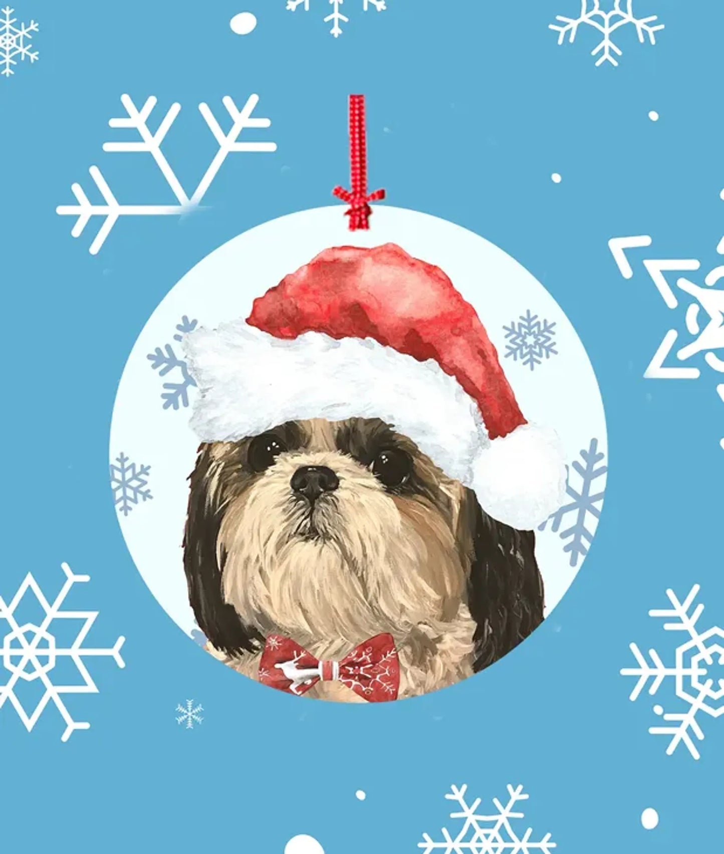 Shih Tzu -   Hippie Hound Studios Christmas Tree Ornament