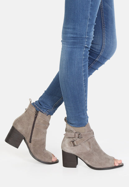 Bria Peep Toe Ankle Boots