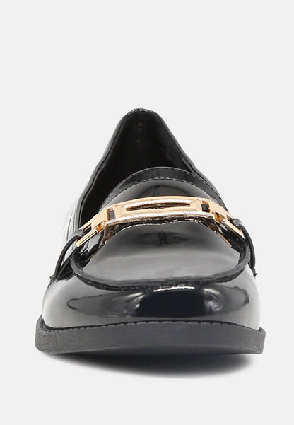 Faux Leather Formal Loafers