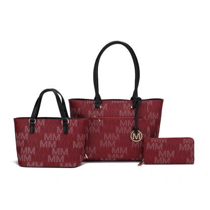 MKF Collection by Mia K. - Lady II Signature Tote Bag and Set
