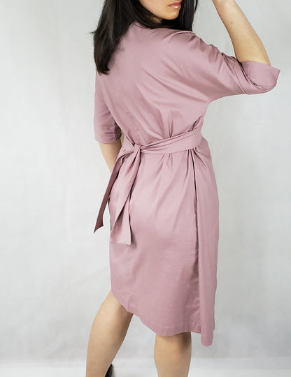 White Dress jacket 3/4 sleeve ties in front with pockets Premium Quality
