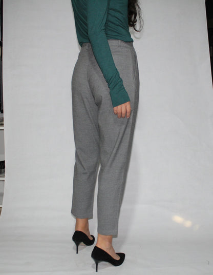 Trouser high waist dropped pants