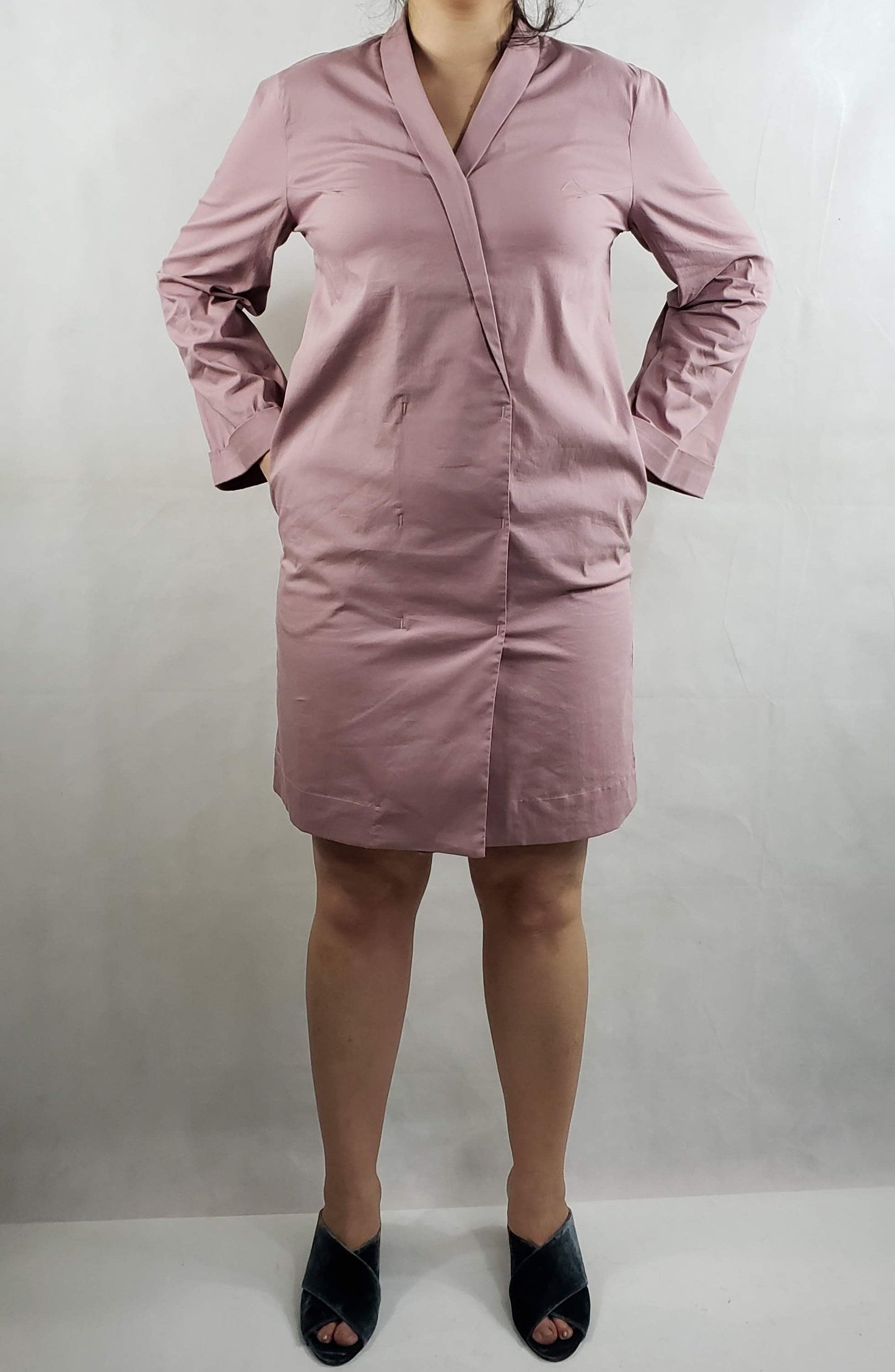 WRAPPED DRESS WIDE OPEN SLEEVES