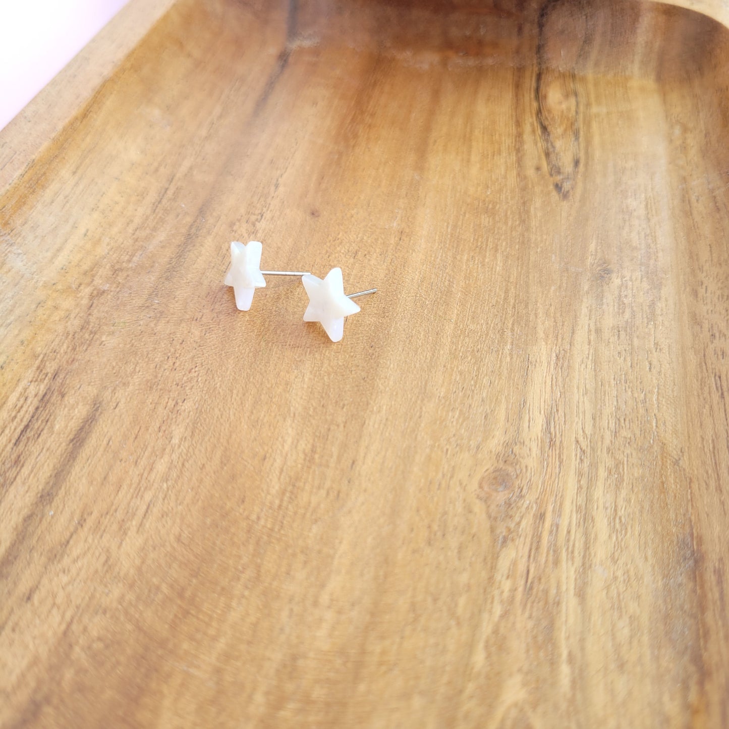 Star Studs- Pearly White