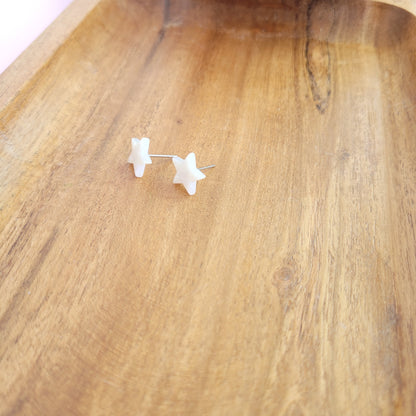Star Studs- Pearly White