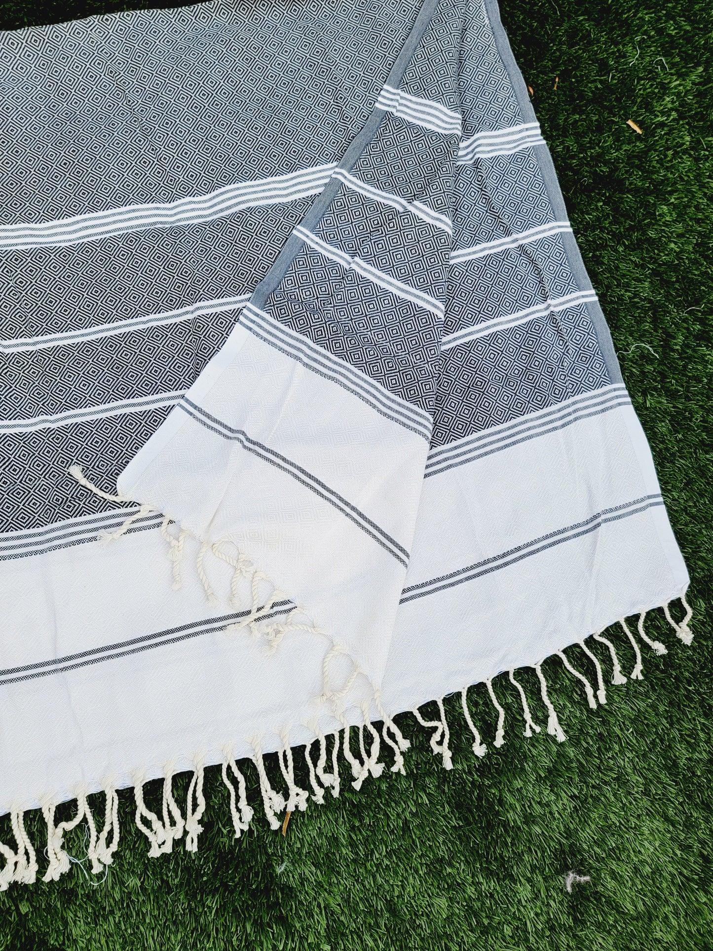 Bath / Beach Turkish Towels-Easy Carry Quick Dry Thin Towel-Black