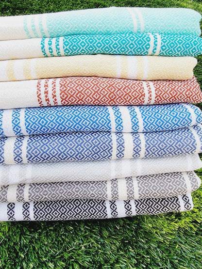 Turkish Towel - Easy Carry Quick Dry Throw - Mint