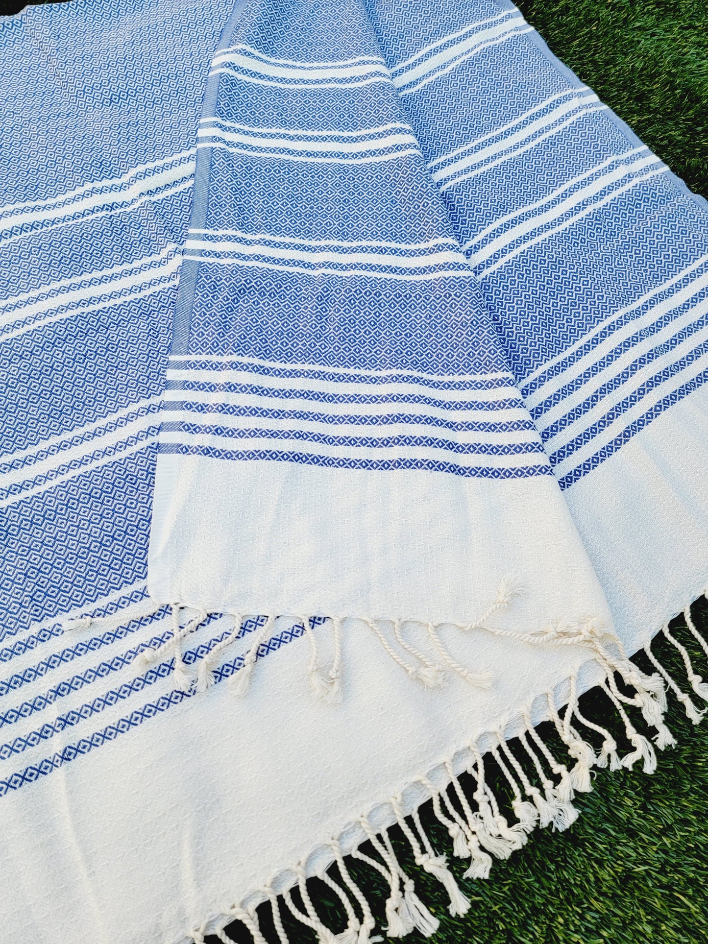 Turkish Towel - Easy Carry Quick Dry Throw - Navy