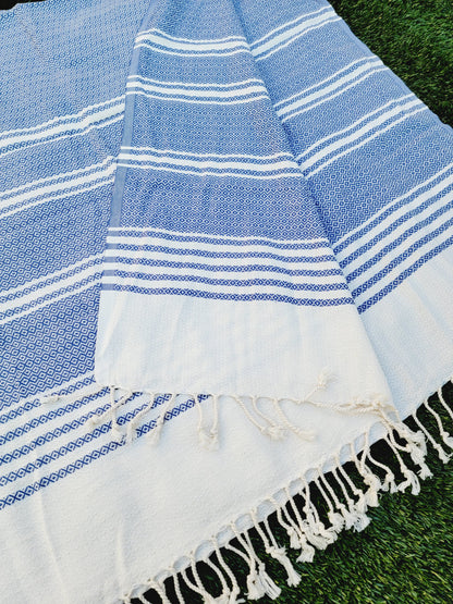 Turkish Towel - Easy Carry Quick Dry Throw - Navy