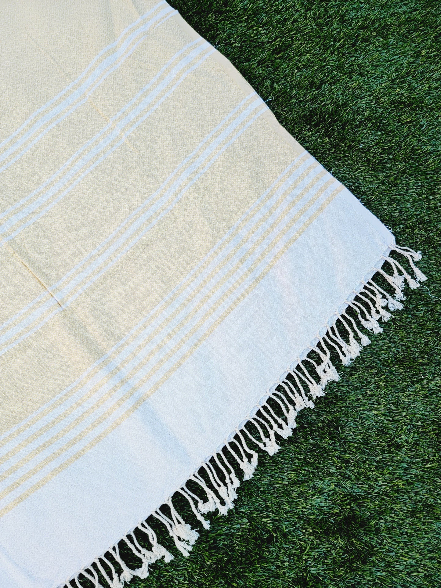 Turkish Towel - Easy Carry Quick Dry Throw - Yellow