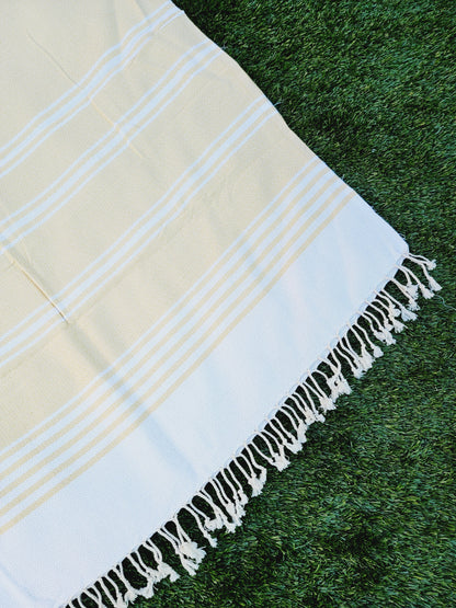 Turkish Towel - Easy Carry Quick Dry Throw - Yellow