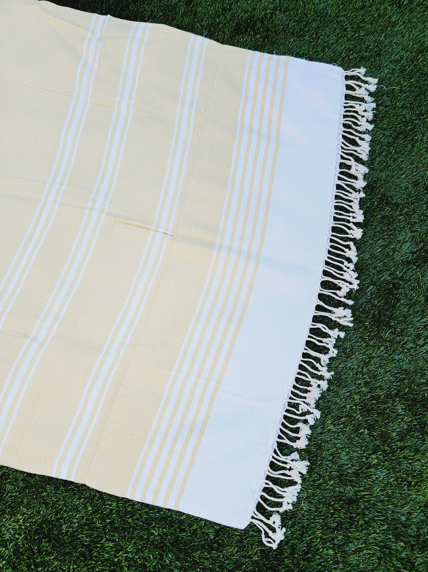 Turkish Towel - Easy Carry Quick Dry Throw - Yellow