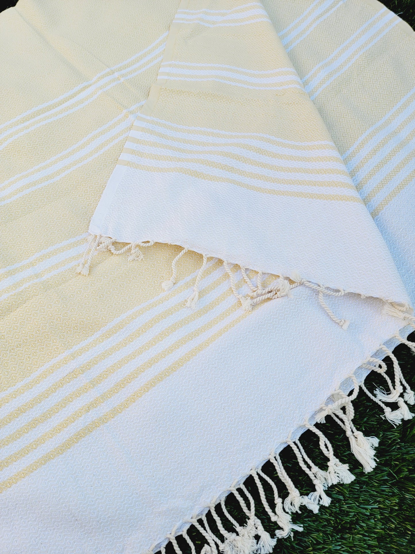 Turkish Towel - Easy Carry Quick Dry Throw - Yellow
