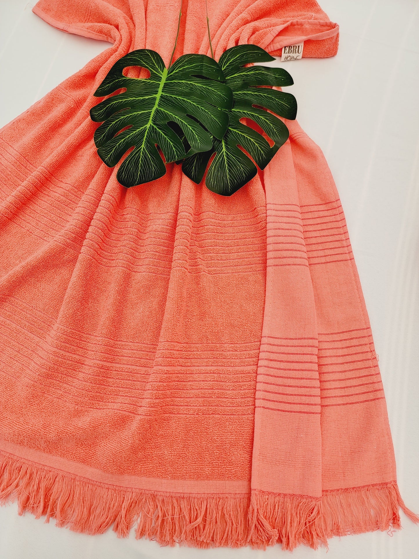One sided Terry Towel - Sand free beach and Bath towel- Pink