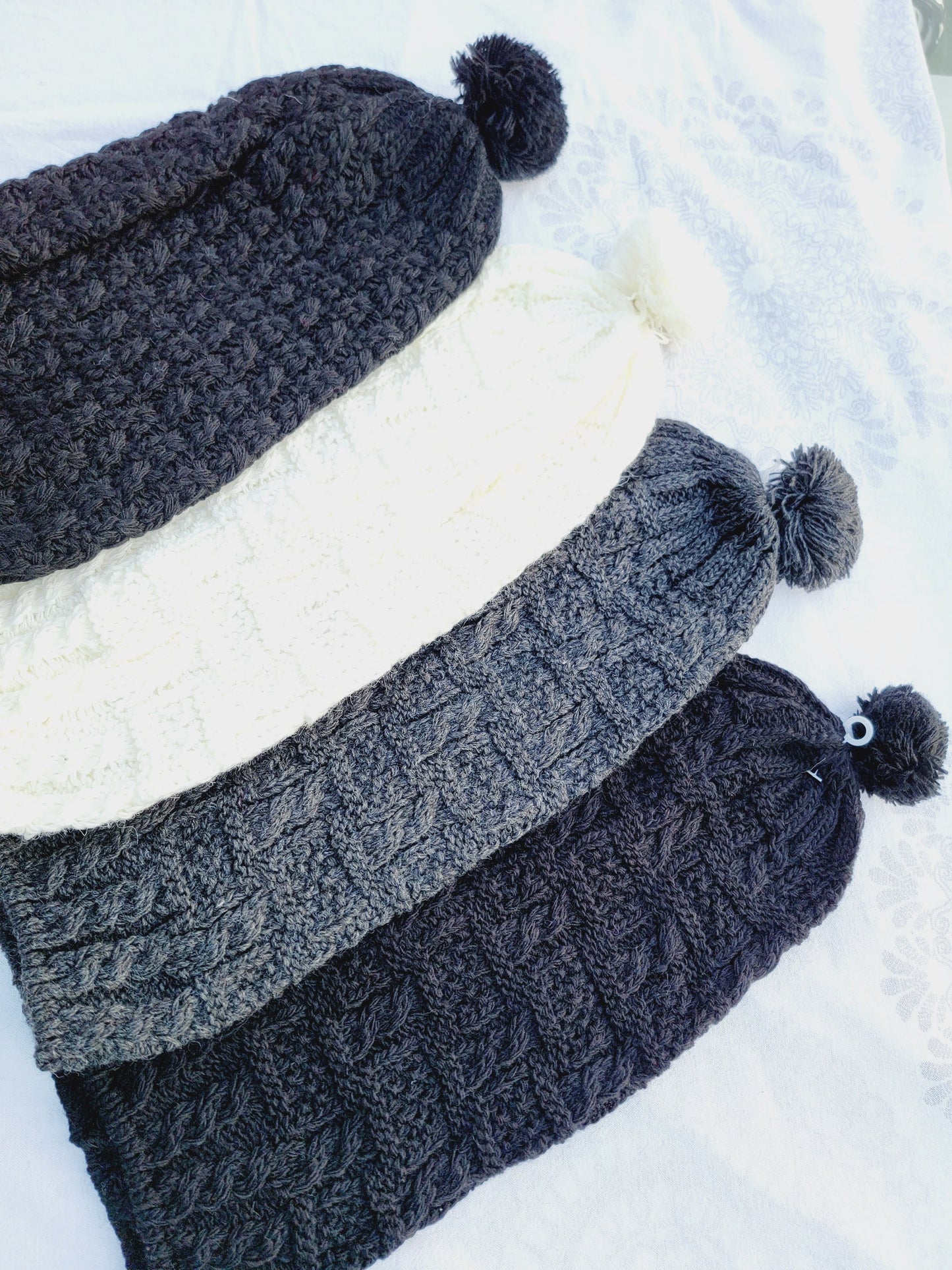 Beanie, Long Winter Hat with Ponpon