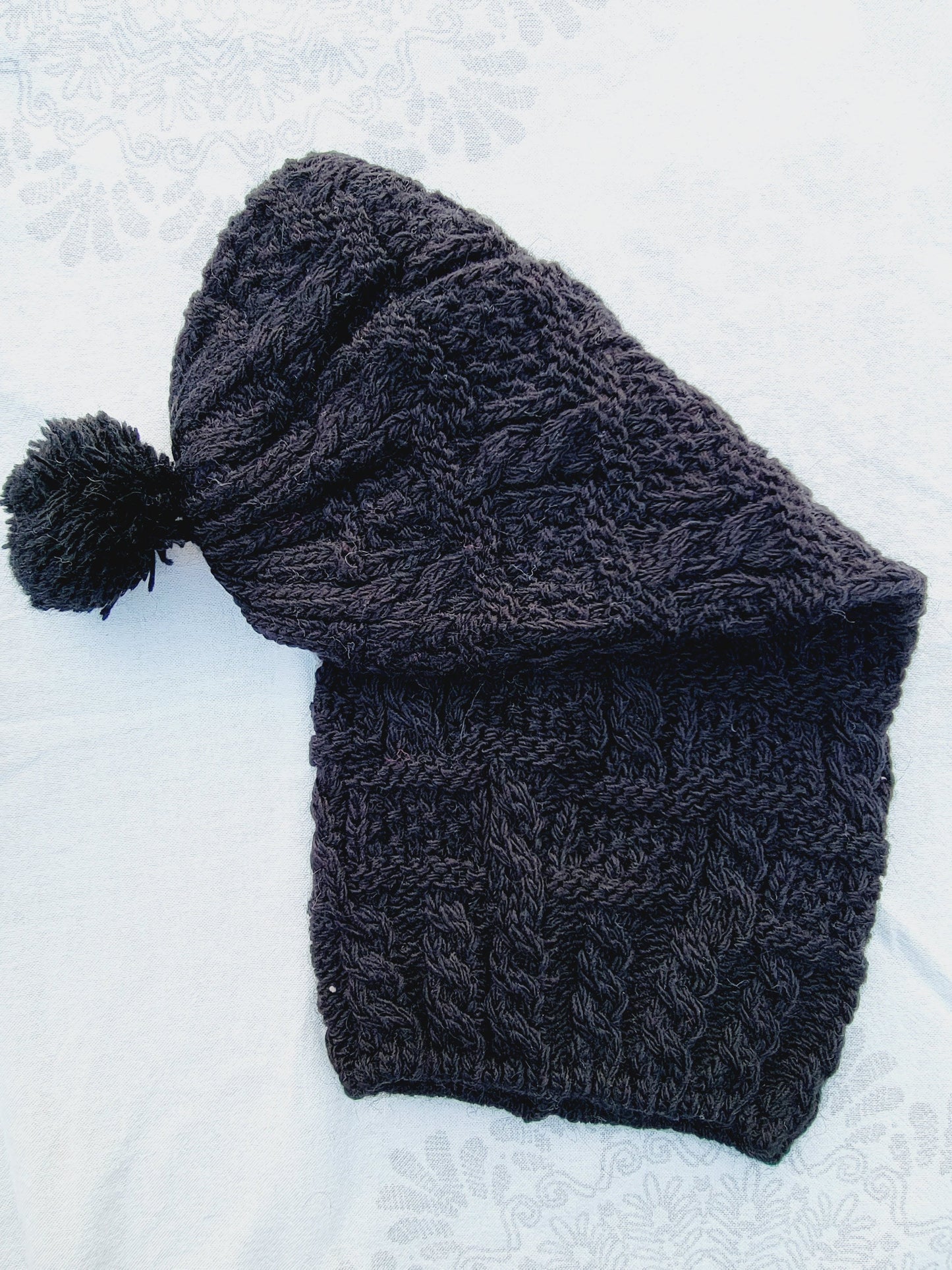 Beanie, Long Winter Hat with Ponpon