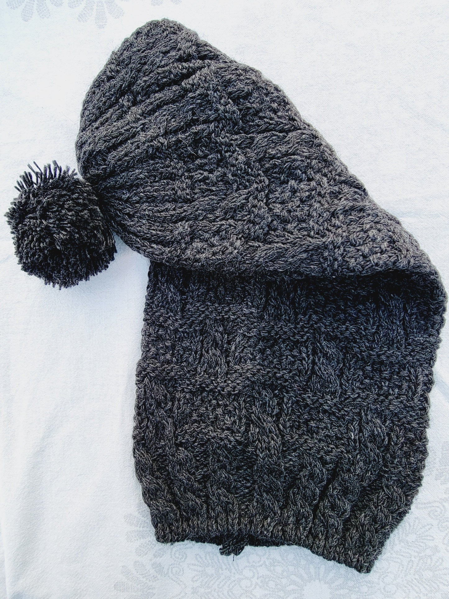 Beanie, Long Winter Hat with Ponpon