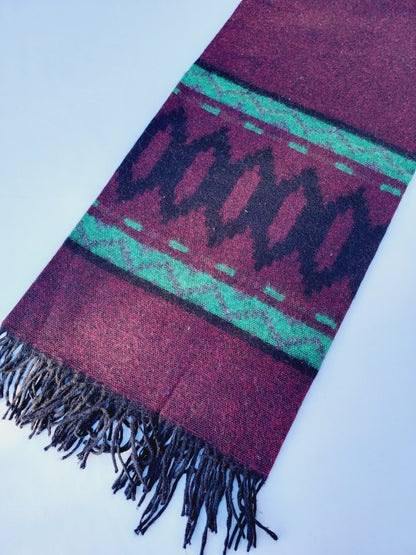 Scarf, Shawl, Extra Soft Unisex Head Cover - Cherry/Black