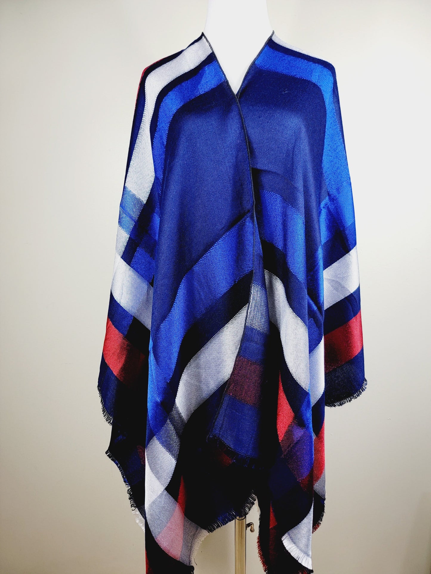 Poncho Shawl, Extra soft - Reversible