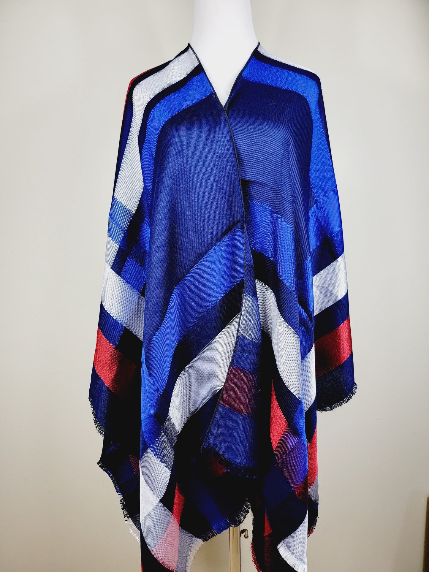 Poncho Shawl, Extra soft - Reversible