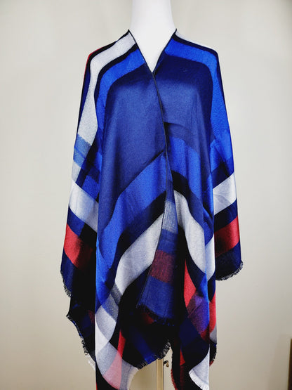 Poncho Shawl, Extra soft - Reversible