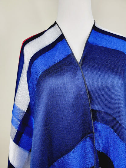 Poncho Shawl, Extra soft - Reversible