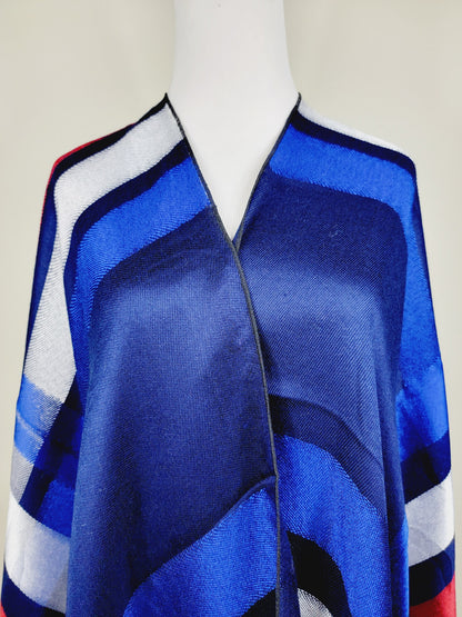 Poncho Shawl, Extra soft - Reversible