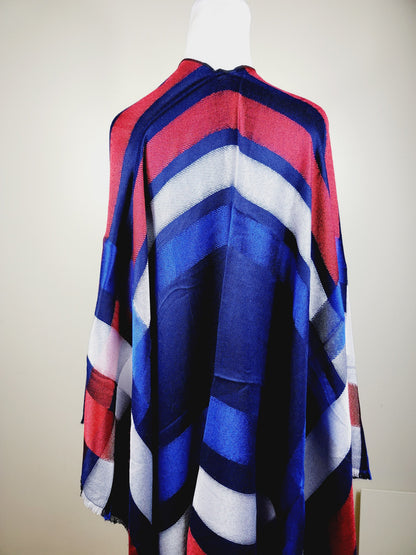 Poncho Shawl, Extra soft - Reversible