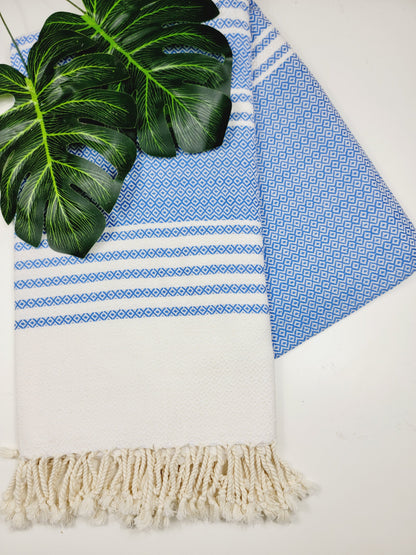 Turkish Towel - Easy Carry Quick Dry Throw - Navy