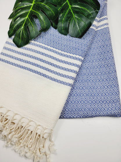 Turkish Towel - Easy Carry Quick Dry Throw - Navy