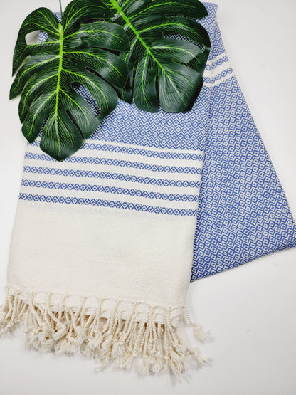 Turkish Towel - Easy Carry Quick Dry Throw - Navy