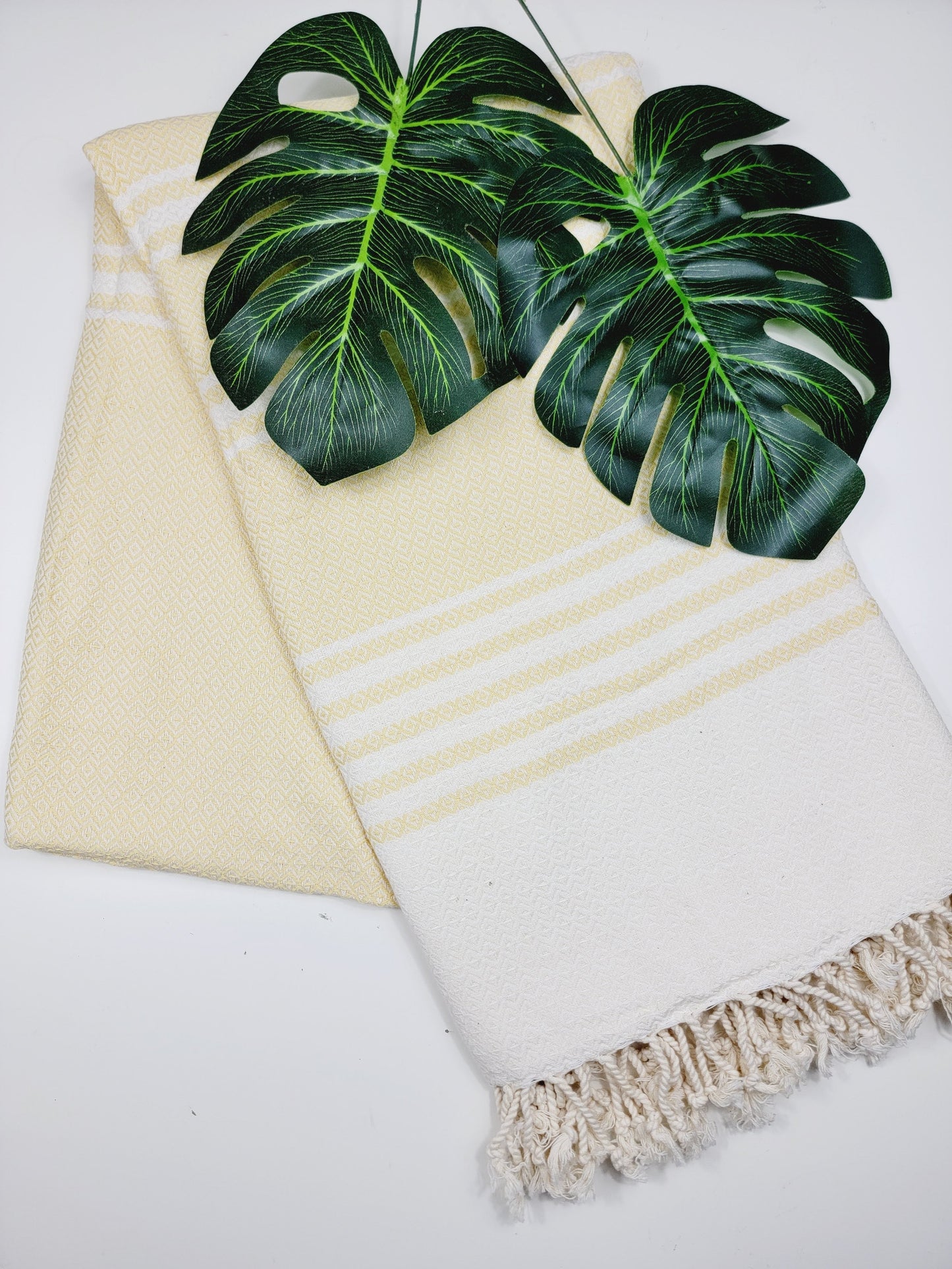 Turkish Towel - Easy Carry Quick Dry Throw - Yellow