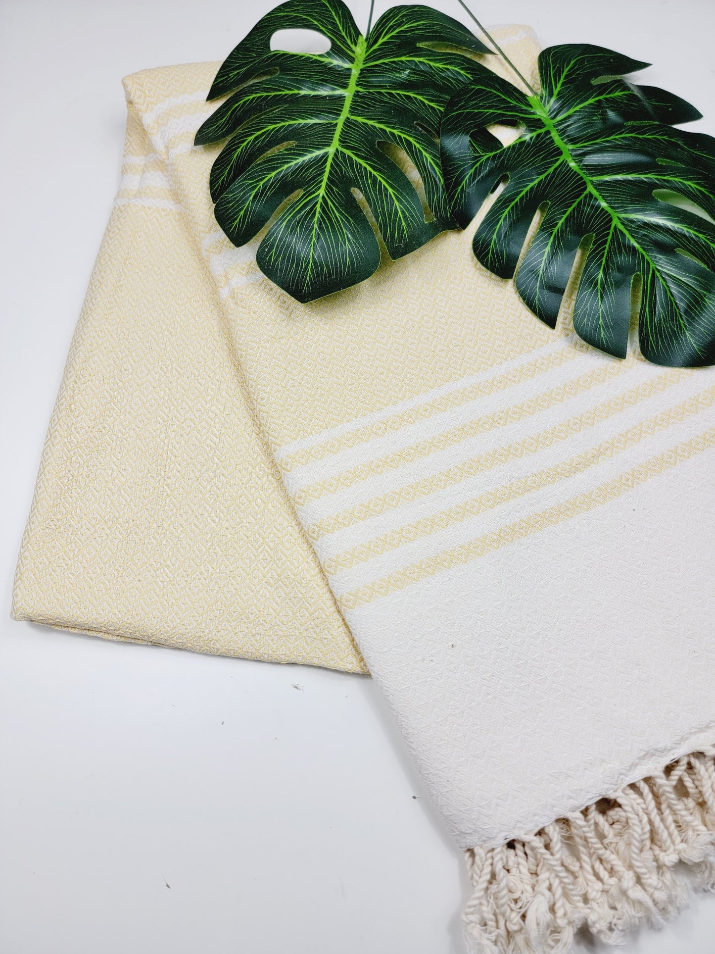 Turkish Towel - Easy Carry Quick Dry Throw - Yellow