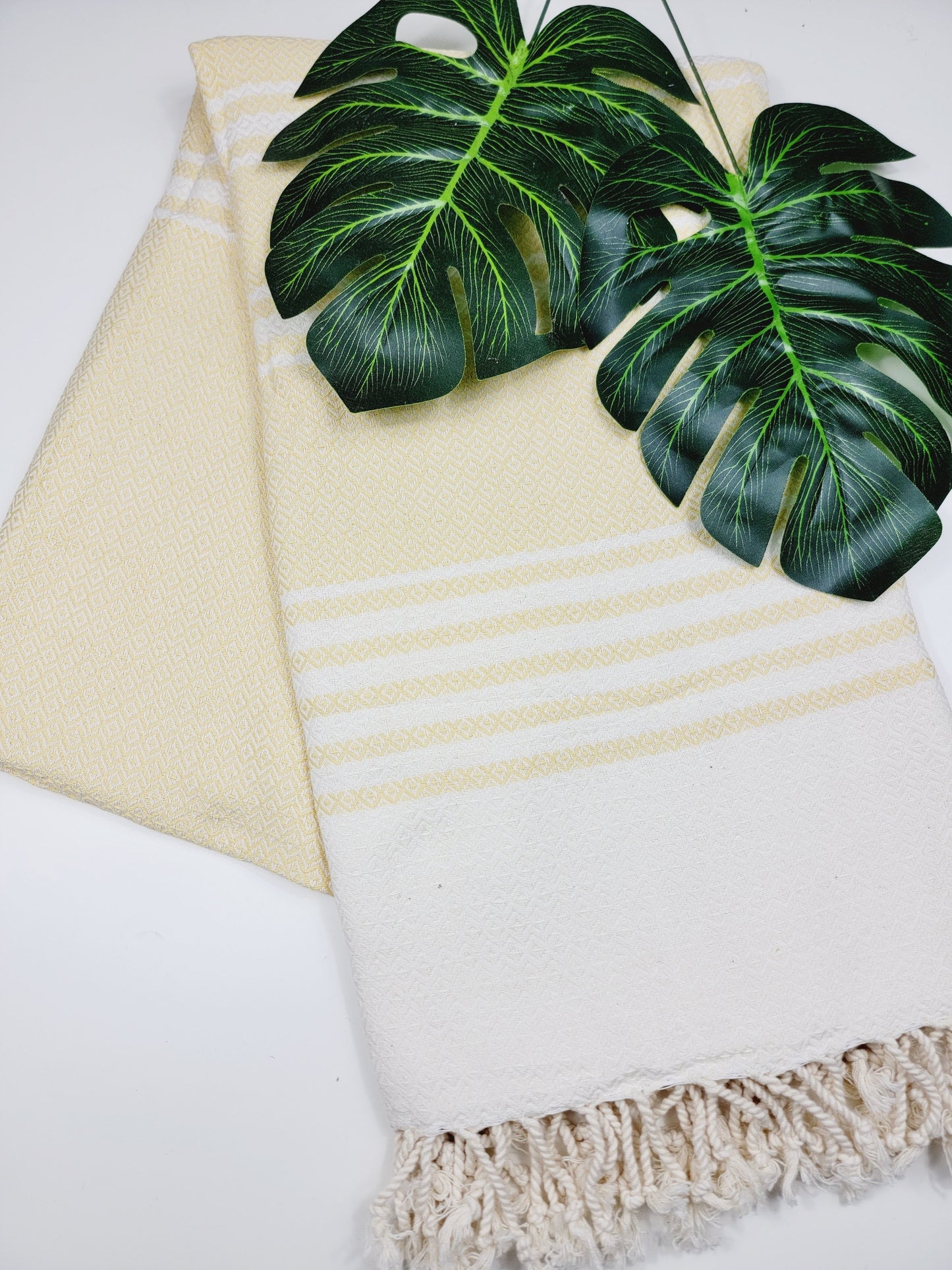 Turkish Towel - Easy Carry Quick Dry Throw - Yellow