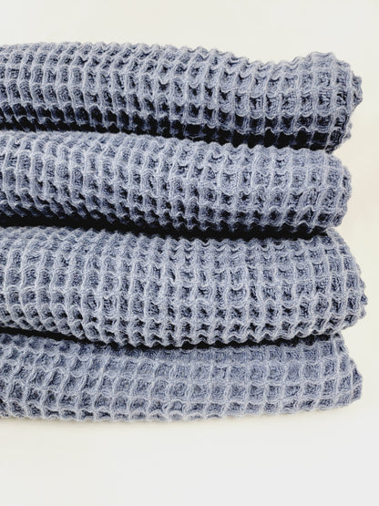 Waffle Towel, Throw Lightweight Quick Dry - Navy