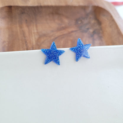 Liberty Star Studs - Blue